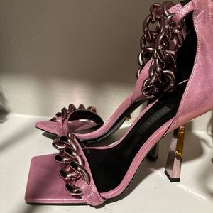 Versace chain heels